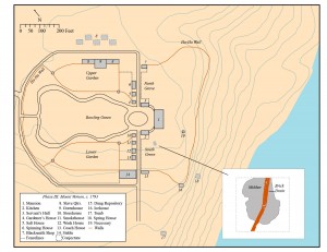 Map of Mount Vernon and South Grove Phase III: 1776-1800.