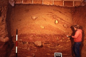 Post-excavation profile of the dry well.