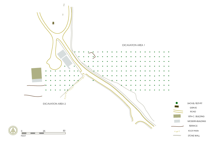 Digital excavation map of Good Hope Village