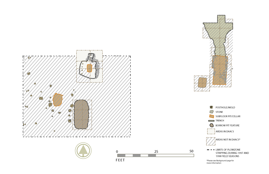 Digital map of excavation of Mt. Pleasant Kitchen site