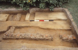 Robber's trench uncovered in Units 30 and 31, facing North.