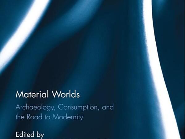 Book cover with blue and white abstract design, reading 