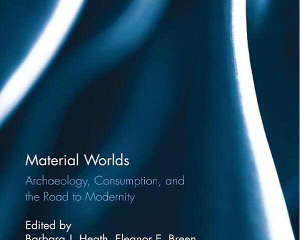 Book cover with blue and white abstract design, reading 