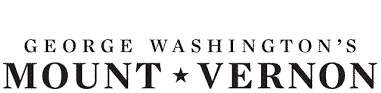 Black and white logo that reads "George Washington's Mount Vernon"