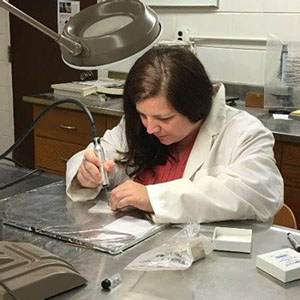 Woman working in a laboratory